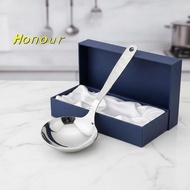 [Honour-t] Stainless Steel Long Handle Craed Spoon Fashion Artistic Design for Ice Cream  Tea Party 