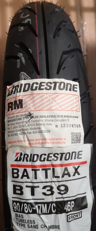 TYRE BRIDGESTONE BATTLAX BT39 90/80-17,100/80-17 ,110/70-17, 130/70-17, 140/70-17 (MADE IN JAPAN)