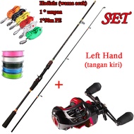 Set Bc Baitcasting Reel Gulungan Pancing Speed Ratio 6.3:1 Kelos Pancing Carbon Fiberul Ultralight J