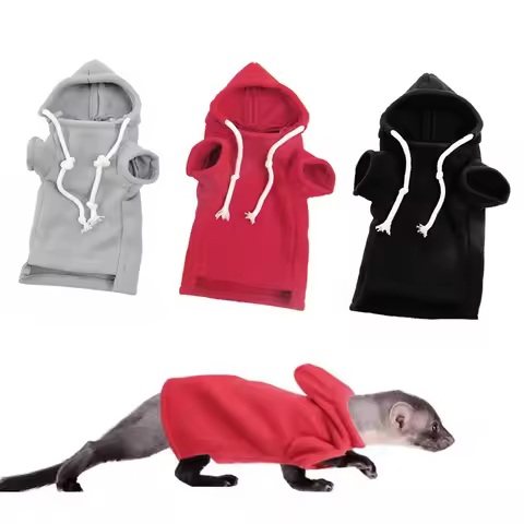 Ferret Fluffy Pet Hoodie Small Pet Outdoor Clothes Pet Hoodie Elastic Cozy Ferret Hoodie Stylish Dra