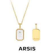 Best Sellers❤ ARSIS Imprint Zodiac Amulet Necklace Silver Elegant Jewelry Ladies Gift Simple Elegant