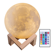โคมไฟดวงจันทร์ตั้งโต๊ะ Moon light ปรับความสว่าง2ระดับ โคมไฟตกแต่งห้อง Desk Light โคมไฟพกพา เพลิดเพลินกับสีได้ถึง 16 สี