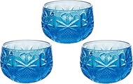 Aderia F-49244 Glass Small Bowl, Sky, Up to 1.9 x 1.2 inches (4.7 x 3 cm), Delicacy Container, Set o