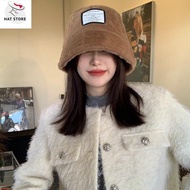 Rabbit fur Bucket hat, Korean style soft fur Bucket hat (HATSTORE)