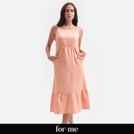 ForMe REFORME Sleeveless Midi Dress for Women (Terracotta).