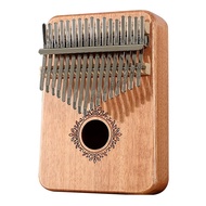 【FCL】♀◄№ 17 Kalimba Thumb Mahogany Musical Instrument African Likembe With Accessory Instructions Tuning