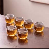 Set of 6 double-layer glass cups, tea cups, glass cups