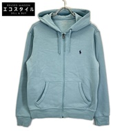 Polo Ralph Lauren 淺藍色拉鍊連帽衫，S 碼 [二手]