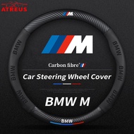 BMW M Power Car Steering Wheel Cover Carbon Fiber Steering Wheel Protection For BMW G20 F30 E60 E46 E90 F10 G30 E36 E30 X1 F48 X3 G01 X5 G05 IX3 IX I4 1 3 5 Series Accessories