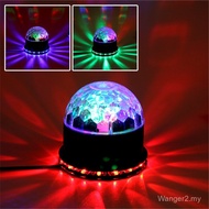 Lampu Pentas LED UFO Kecil Hiasan Matahari Kristal Lampu Bola Ajaib 6-Warna Bunyi Kawalan Bola Ajaib