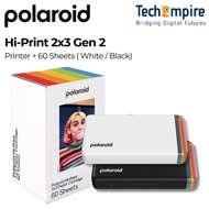 Polaroid Hi-Print 2X3 Pocket Photo Printer Generation 2White 009128 / with 2X3 Paper Sheets Films 20