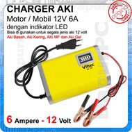 FREE SHIPPING PORTABLE BATTERY CHARGER 6A/12V MOTORCYCLE CARS FREE SHIPPING
