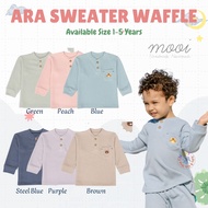 Best Selling!! Last Stock Mooi Ara Waffle Pocket 1-5 Years Sweater Ara Waffle Pocket Kids Unisex