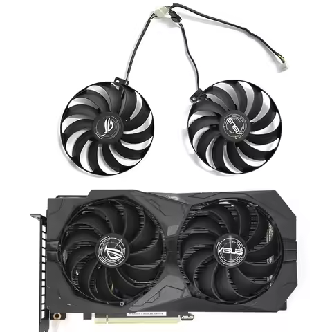 95mm T129215SU 6PIN 12V 0.45A Graphics Card Fan Replacement For ASUS ROG Strix GTX 1660 1650 SUPER G