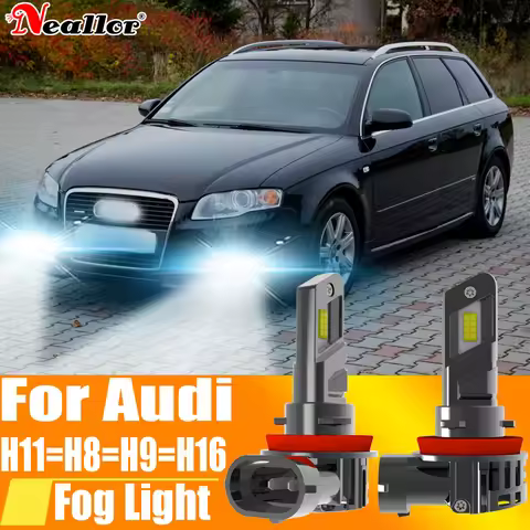 2x H11 H8 Led Fog Lights Headlight Canbus H16 H9 Car Bulb Diode Lamp 12v 55w For Audi A4 8K B8 B7 B6