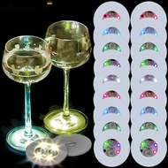 LED Luminous Coasters Sticker - Liquor Bottle Drinking Glass Cup Mat - Battery Powered Bar Drinks Cup Pad - Cup sticker pad - Party Decor Atmosphere Light