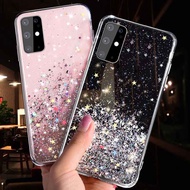 Samsung Galaxy A7 A9 2018 J4 J6 Plus M20 M30 A6 A8 Plus J8 2018 Shockproof Casing Foil Bling Glitter Star Girl Phone Case Soft TPU Pink Shell Back Protection Cases Cover