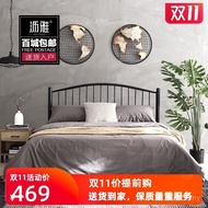 Simple Nordic 1.8m Iron Bed Frame Steel Bed Meter Bold Apartment Bedroom Single Double B & B Small A