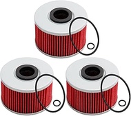 SYOWADA 3 Pack HF113 Oil Filter with O-Rings, Replacement for Honda TRX250 CBF250 TRX400X TRX300X AT