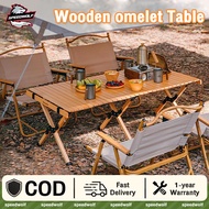Egg Roll Table 150CM Table Outdoor Camping Table Glamping Folding Table Solid Pine Beech Wood Portab