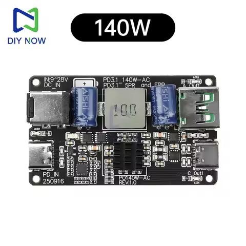 PD 140W High-Power DC Step-Down Charging Module Dual-Port Fast USB Charger Full Protocol Fast Chargi
