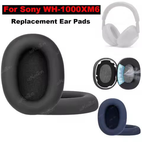 Protein Leather Replacement Earpads Cushions for Sony WH-1000XM6 Noise Canceling Wireless Headphones