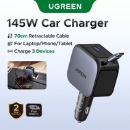 UGREEN 60W/90W/145W Car Charger PD60W 3/4-Port Fast Charger with 30W PD USB-C USB-A Cigarette Lighte