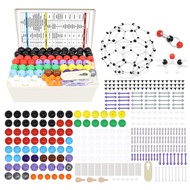 RELIANCER Molecular Model Kit,444PCS Organic Molecular Chemistry Set w/C60,Atoms,Bonds,Molecular Str