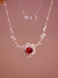 無燒鴿血紅寶石項鍊 1.01克拉