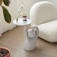 Meja kopi berdesain khas dengan dulang berbentuk monyet yang kreatif, hiasan ruang tamu rumah, meja 