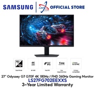 SAMSUNG LS27FG702EEXXS 27" ODYSSEY G7 G70F GAMING MONITOR(27" IPS UHD/1MS/4K@180HZ/FHD@360HZ/G-SYNC 