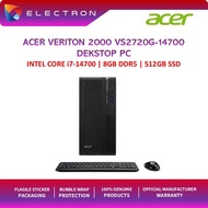 Acer Veriton 2000 VS2722G-14700 Desktop PC ( i7-14700 8GB 512GB SSD Intel W11P )