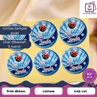 Opikapip 9-15 Sticker Print Label Frozen Food Frozen Food Round Chromo Sticker Custom Brand Name