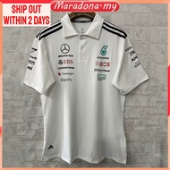 2025 Mercedes-AMG Petronas F1 Team Driver POLO- White Shirt