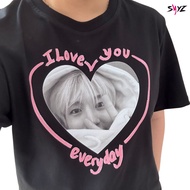I Love You Everyday Custom Photos Printed Love My Girlfriend Pria Wanita Baju Couple Cotton Tshirt H