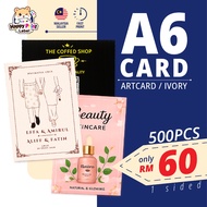 A6 Card Colour Printing Artcard / Ivory Card | Single / Double Sided | Fast Print Malaysia