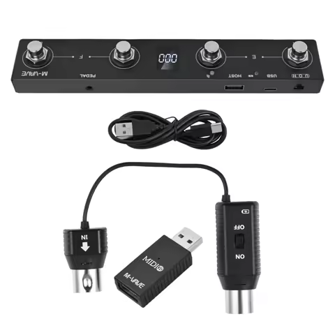 M-VAVE Chocolate Plus Wireless MIDI Controller w/4 Buttons MIDI Controller Pedal APP Control with Wi