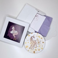 聖誕禮物 秋之杏獨角獸 鶯歌陶瓷杯墊 / 吸水杯墊
