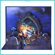 RPAN Halloween for Pop Up Card 3D Halloween Greeting Cards Haunted House Pumpkin Card