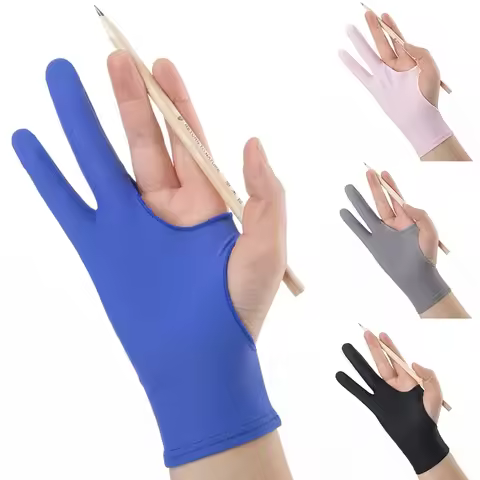 1/2pcs Two-Fingers Anti-touch Painting Glove For Drawing Tablet Right and Left Glove Anti-Fouling Fo