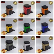 Premium Leather Car Recycle Bin Square Motif
