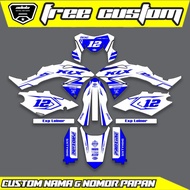 Decal Stiker Custom Klx BF Biru Putih Full Body