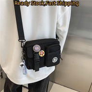 ABC New Japanese Beg Silang Lelaki Style Casual and Simple Commuting Men Chest Bag with Large Capacity Sling Bag Waterproof Men Oxford Cloth Crossbody Bag for Male and Female Students Tas Samping Pria Keren 男生胸包24042809