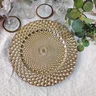 Charger Plates 6pcs Round Gold Decorative Plate Perfect for Special Dinner at Home 13 inch