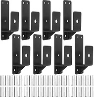 Ohiyoo 8 Pack Door Barricade Brackets 2 x 4 Door Security Bar Heavy Duty Drop Open Bar Holder for Ho