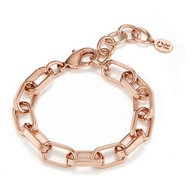 [K-Fashion] Square Chain Bracelet 14K Gold plated (Rose Gold color)