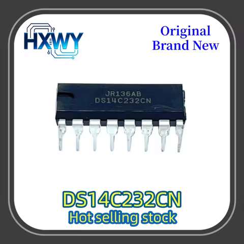 (5/50pcs) DS14C232CN DS14C232 DIP-16 EIA-232 Dual Driver Receiver 5V Brand New In Stock Original Aut