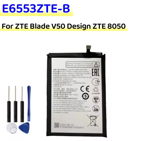 New Replacement Battery E6553ZTE-B For ZTE Blade V50 Design ZTE 8050 Mobile Phone Battery 5000mAh 1I
