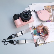 Camera Bag PU Leather Half Case for Sony A6000 A6100 Base Casing Cover Sony A6300 A6400 A6700 Should