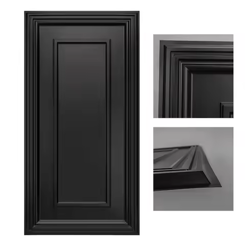 Art3d 12-Pack 24x48 Inch Black Drop Ceiling Tiles, 96 Sq Ft Coverage, PVC Wall Panels, Glue Up for K